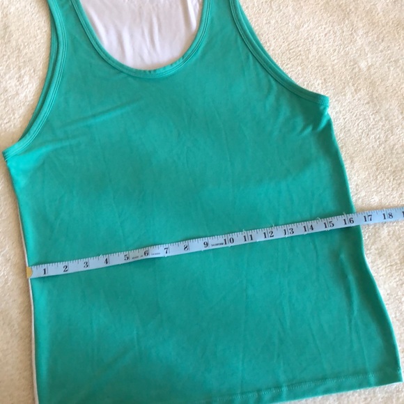 Green and White colour block tank - Picture 7 of 9